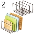 thumbnail image 2 of mDesign Steel Cookware Storage Organizer Rack for Kitchen - 2 Pack - Bronze, 2 of 8