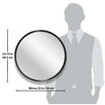 thumbnail image 5 of Infinity Instruments Deep Metal Round Black 24 inch Wall Mirror, 5 of 7