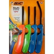 BiC Multi-Purpose Lighter - 4 Lighter Value Pack with 1 Flexible Wand and 3 Fixed Wand