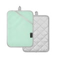thumbnail image 2 of Oven Mitts 2 Pcs Pot Holders Sets Heat Resistant Hot Pads for Kitchen Cooking Baking 7"x9.8" Pastel Green, 2 of 7