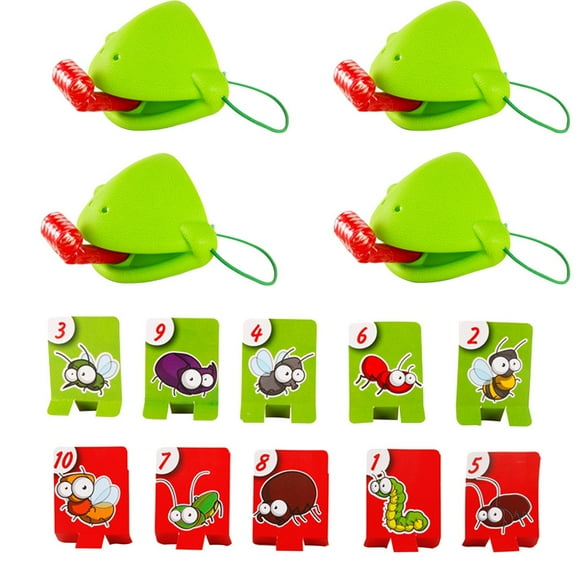 Frog Tongue Game, Chameleon Tongue Shooting Game, Frog Mask with Blow Tongue, Multiplayer Party Game for Parties and Family Night (2PC)