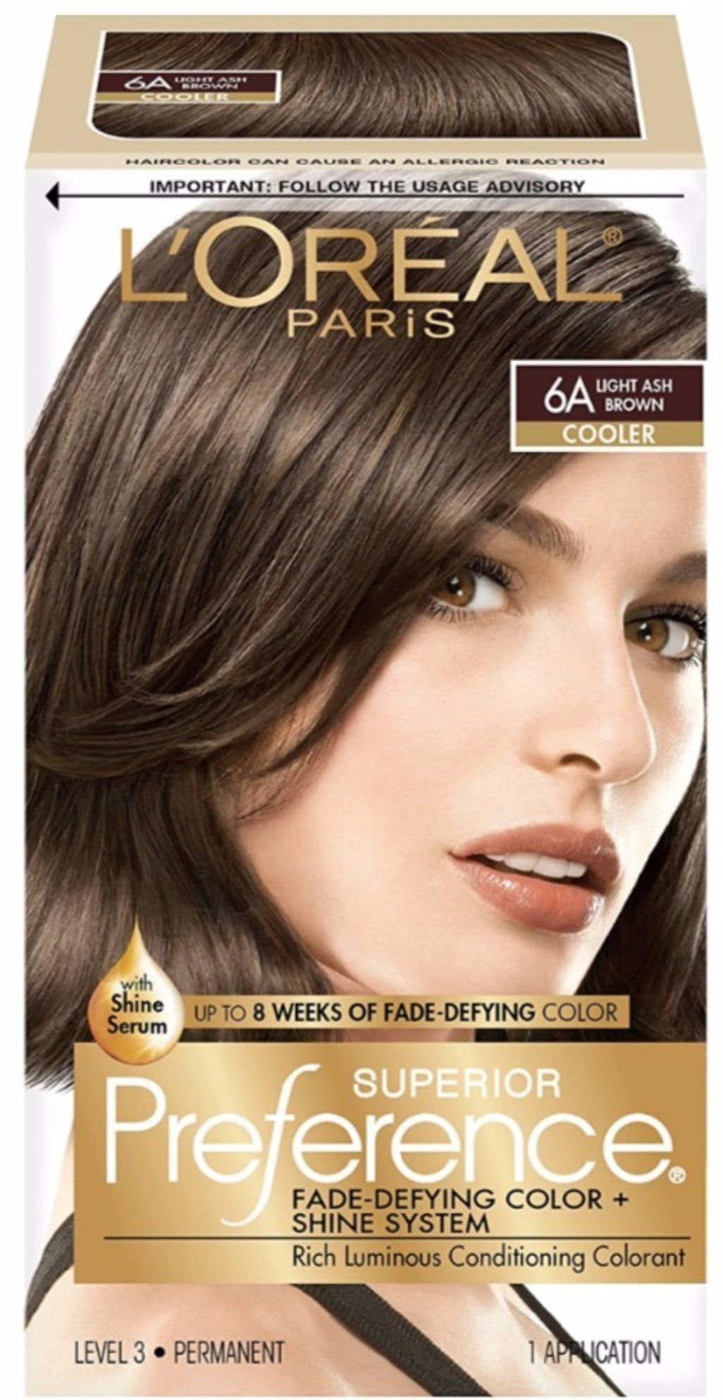 L Oreal Superior Preference Permanent Hair Color 6a Light Ash Brown