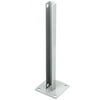 CRL PSB2BS Metallic Silver AWS Steel Stanchion for 90 Degree Round Corner Posts