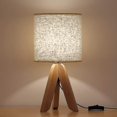 thumbnail image 1 of Small Bedside Table Lamp - Wooden Tripod, 1 of 4