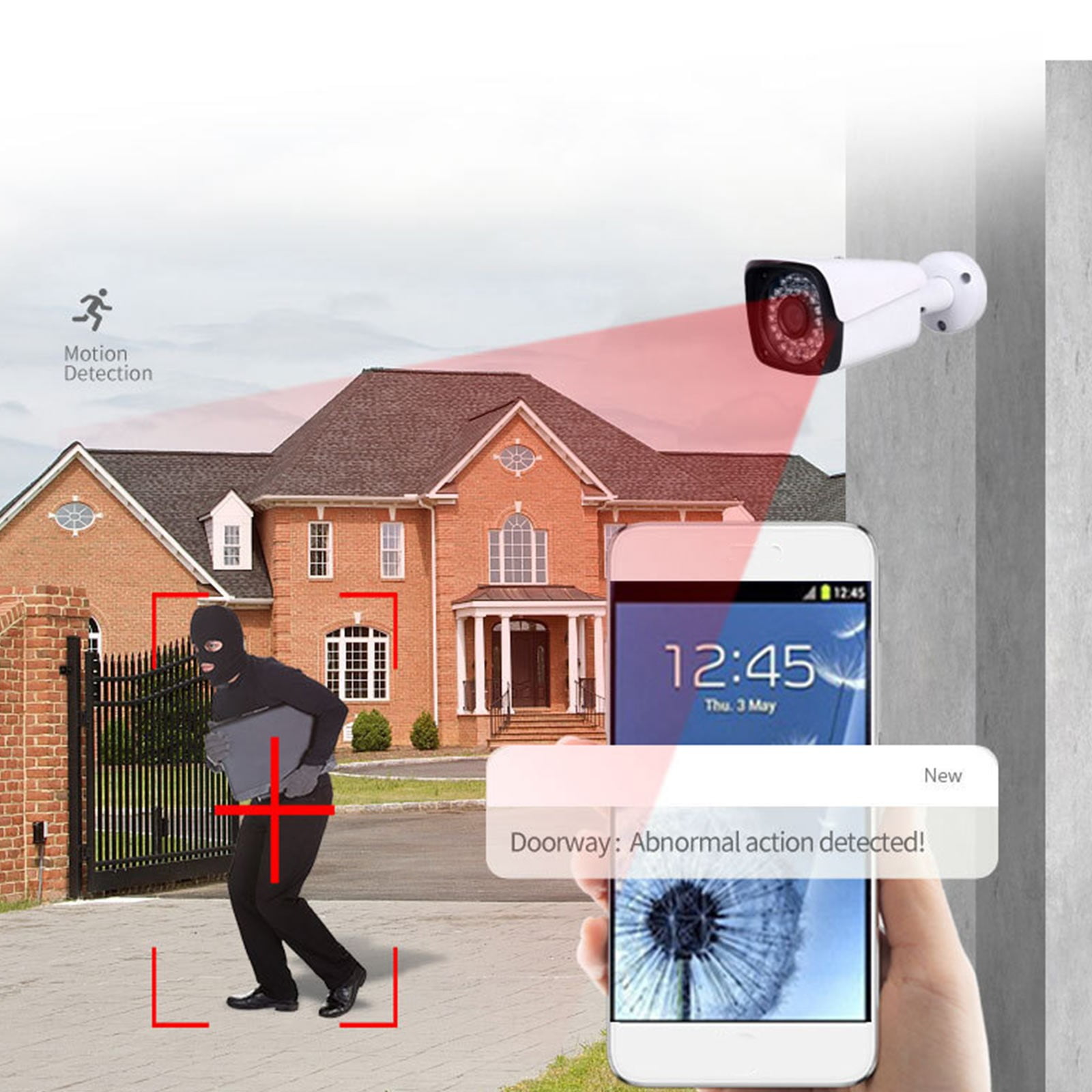 Barsme HD Outdoor Wireless Security Camera with Audio