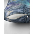 thumbnail image 4 of Ryan; Aqua Blue Tile Effect Ocean Theme Pillow Cover 45x45cm – Abstract Fluid Art for Coastal Decor, 4 of 7