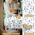 thumbnail image 5 of Pioneer Flower Floral Print Pattern Round Tablecloth 60 X 60 Inch, Wrinkle Resistant Wipeable Table Cloth for Kitchen Dining Picnic Patio Party, 5 of 6