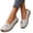 Gray, variant on Women's Casual Loafers Slip On Bow Wedge Driving Loafers Comfortable Leather Outdoor Walking Flat Shoes Flat Boat Shoes Khaki