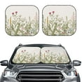 thumbnail image 2 of Kll Herbs And Wildflowers Windshield Sun Shade 2-Piece Foldable Car Front Window Sunshade For Most Sedans Suv Truck - Auto Sun Blocker Visor Protector Blocks Max Uv Rays - Large, 2 of 7