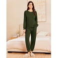 thumbnail image 4 of Ekouaer Lounge Sets for Women 2 Piece Jogger Pajama Long Sleeve Pants Loungewear Sweatsuits Casual Matching Outfits, 4 of 7