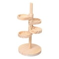 thumbnail image 1 of Organizador de joyas pequeño, caja de almacenamiento de joyas de mostrador para mujeres, portátil, maquillaje Color de madera, 1 of 9