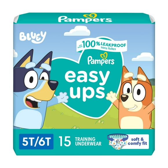 Pantalones de entrenamiento Pampers Easy Ups para niños y niñas, tallas 5T-6T x15