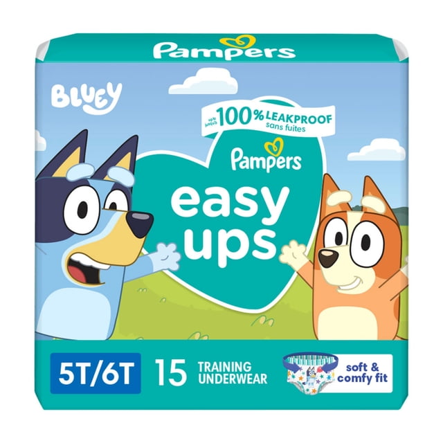Pantalones de entrenamiento Pampers Easy Ups para niños y niñas, tallas 5T-6T x15