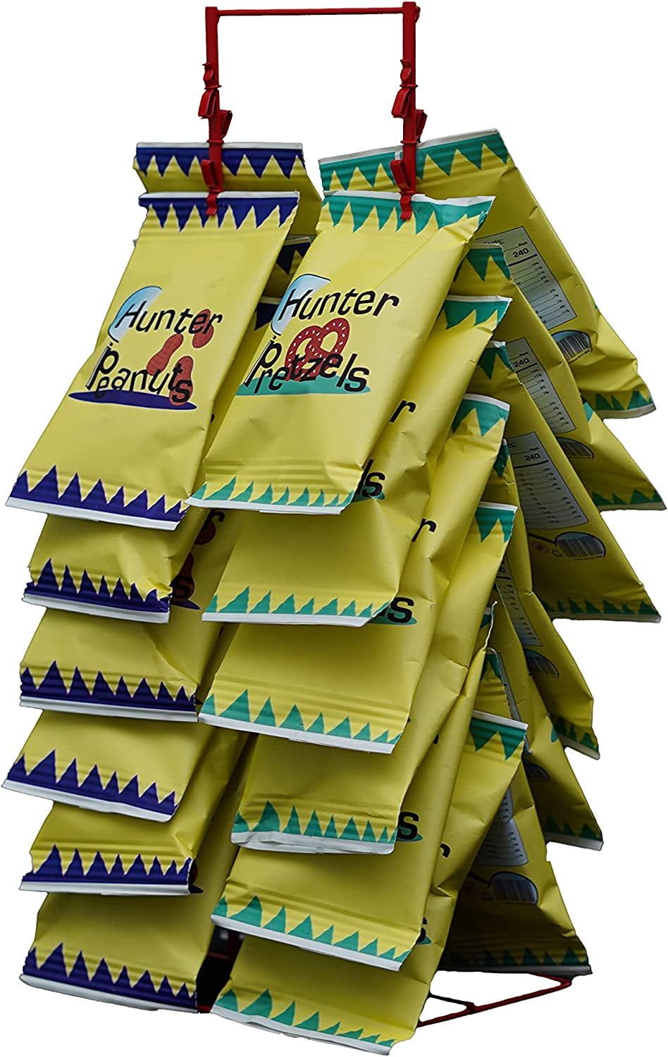 STORE SUPPLY HUNTER Double Round Strip Potato Chip Bag Holder Display