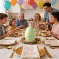 thumbnail image 6 of Green Easter Egg Shaped Scented Candle With Polka Dot Design For Home Table Centerpiece Mantel Spring Party Decoration Soy Wax Blend Gift, 6 of 7