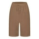 thumbnail image 4 of MKLEKYY Pantalones Cortos Para Mujer, Moda Femenina, Lisos, Con Bolsillos Grandes, Elásticos, Casuales, Capris Con Bolsillos, 4 of 4