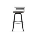 thumbnail image 4 of Amisco Brisk 30 In. Swivel Bar Stool - Grey Distressed Wood / Black Metal, 4 of 10