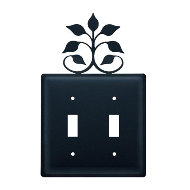 Village Wrought Iron ESS-109 Leaf Fan Switch Cover Double