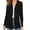 Black, variant on Women's Long Sleeve Thin Shawl Jacket – Solid V-Neck Open Front Duster Cardigan with Pockets (One Size) Hot Pink A