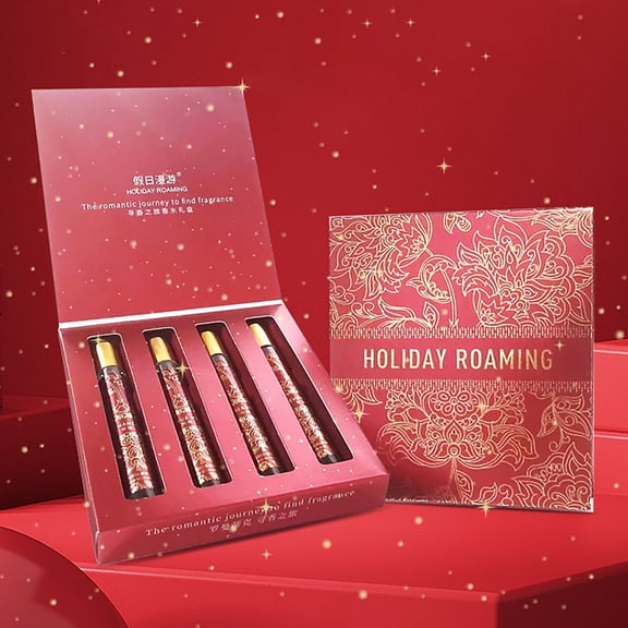 Coffret Cadeau de Parfum Exploration des Parfums des Fêtes, Cadeau Idéal du Nouvel An, Parfum Boule Roulante dans une Boîte Cadeau pour un Voyage Pittoresque de Parfum 60 ml