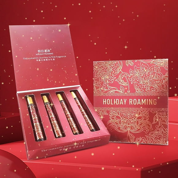 SIfdSeng Holiday Fragrance Exploration Perfume Gift Set Ideal New Year's Gift Rollerball Perfume in Gift Box for A Scenic Journey Of Scent 60Ml Red Perfume for Women Women's Fragrances Body Spray