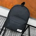thumbnail image 3 of Student Solid Color Canvas Backpack Bag Fashion Travel College Style Backpack, 3 of 5