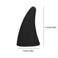 thumbnail image 2 of Kaigelin 1 Pair 3D Devil Horn Car Roof Decoration Stereo Bumper Hood Stickers Car Helmet Sticker Decal for Halloween Ornament Bull Horn Styling Search Tool Easy to Find Car Black Red superior, 2 of 9