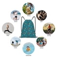 thumbnail image 6 of Sikiie Funny Cat Blue Drawstring Backpack Drawstring Bags, Draw String Back Bag for Sports, Gym, Travel, Swimming, Beach-Medium, 6 of 6