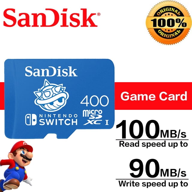 SanDisk-tarjeta de memoria microSDXC para Nintendo Switch, 64GB, 128GB, 256GB, 400GB, 512GB, tarjeta TF de hasta 100 MB/s, tarjeta Flash de lectura Fivean unisex