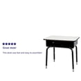 thumbnail image 4 of FLASH FURNITURE Student Desk with Open Front Metal Book Box - Gray, 4 of 5