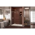 thumbnail image 2 of DreamLine Aqua Ultra 30 in. D x 60 in. W x 74 3/4 in. H Frameless Shower Door in Brushed Nickel and Center Drain Biscuit Base Kit, 2 of 15