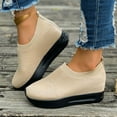 thumbnail image 2 of Yindaity Wedges Sandals Sport Platforms Casual Women's Fashion Toe Beach Shoes Women's Casual Shoes Women Casual Shoes Z10-Beige,6.5, 2 of 6