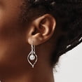 thumbnail image 4 of FJC Finejewelers 925 Sterling Silver Polished Twisted and Ball Dangle Earrings 40 x 14 mm, 4 of 6