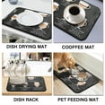 thumbnail image 4 of Coffee Bar Mat - Essential Accessory for Tidy Countertops, 18x24 Inch, Stain-Hiding & Absorbent, Rubber-Backed Dish Drying Mat, Fits Perfectly Under Coffee Makers, 4 of 7