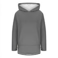 thumbnail image 5 of Horkkom Long Fleece Hoodies for Women Winter Pullover Soft Sweatshirts Solid Color Button Warm Fleece Hoodie L, 5 of 7