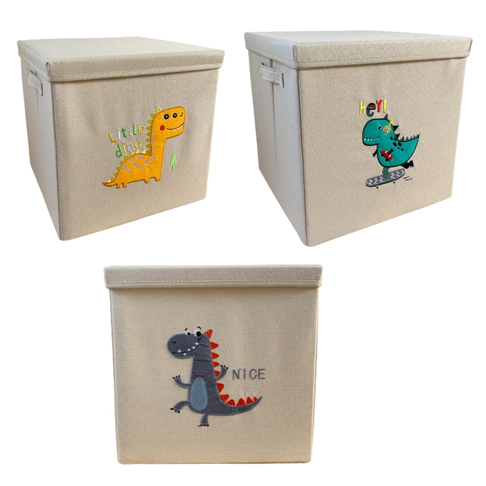 PEACNNG Adorable Foldable Dinosaur Pattern Storage Box With Lid