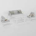 thumbnail image 5 of Superjoe 51" Rust-proof Aluminum Outdoor Dining Table, White, 5 of 7