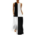 thumbnail image 2 of Black and White Quad Contrast Blocks Long Dress Clothing female wedding dresses for woman Dress, 2 of 7