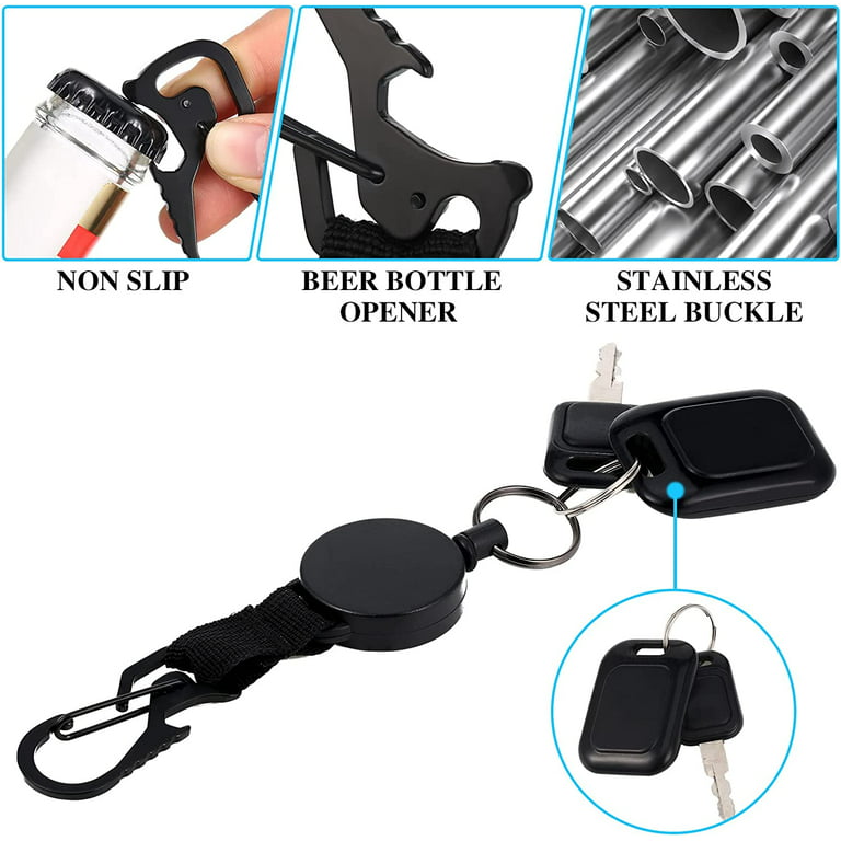Heavy Duty Badge Reel Retractable For Portable Id Business Card Keychain  Badge Holder Accessories