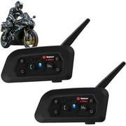 QPLOVE V6Plus Motorcycle Bluetooth Helmet Intercom 6 Riders 1500m Stereo Interphone Waterproof