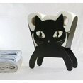 thumbnail image 2 of Soporte de metal para rollo de papel higiénico con forma de gato negro, para baño, para montar en la pared, de pie, espacioso, con capacidad para hasta 5 rollos, 2 of 4