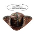 thumbnail image 3 of Byfri Pirate Tricorn Hat Brown PU Leather 56-58cm Vintage Style for Themed Events Parties, 3 of 7