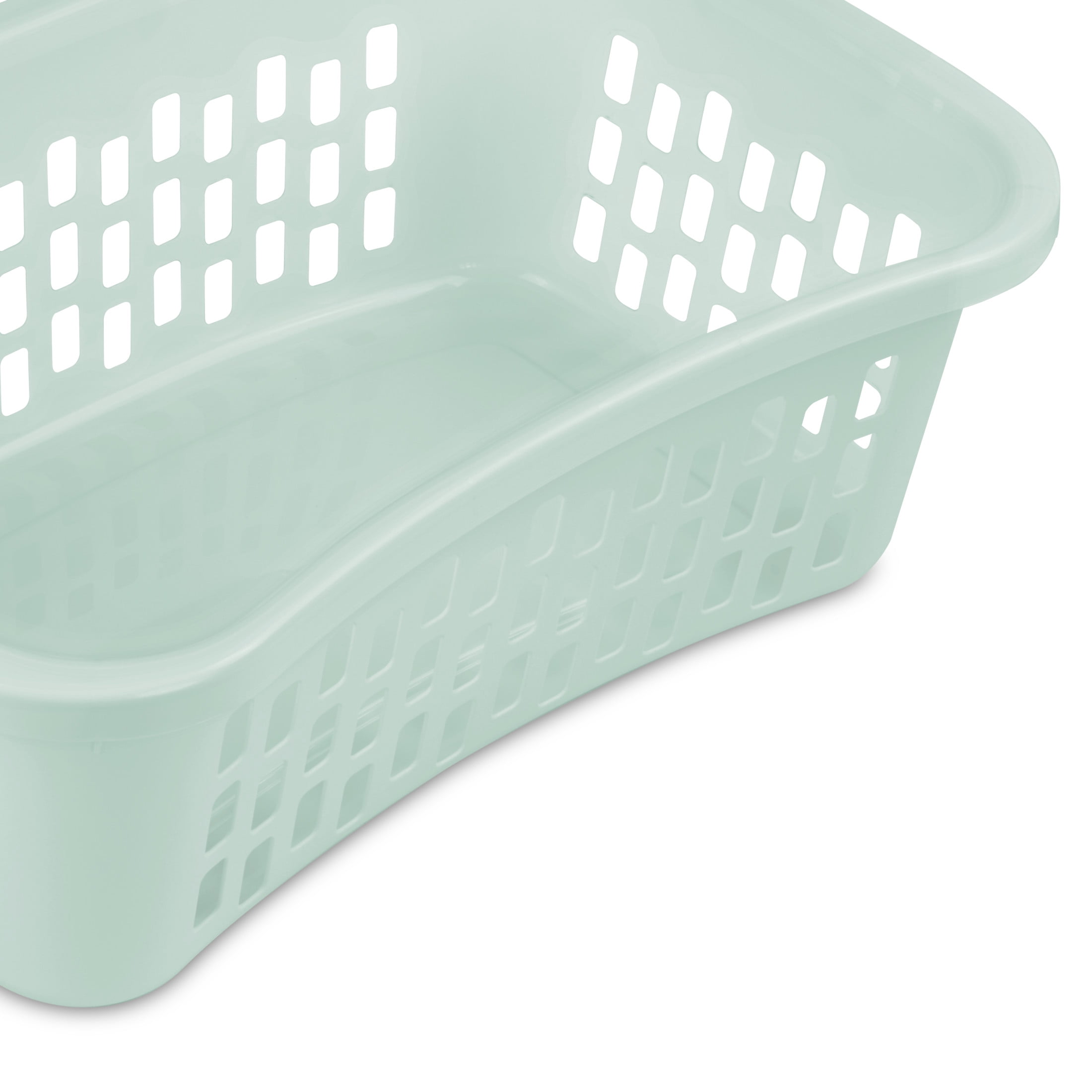Sterilite 1.5 Bushel HipHold Laundry Basket, Contoured Shape and Comfort Handles for Easy Carrying, Mint, 6 Count