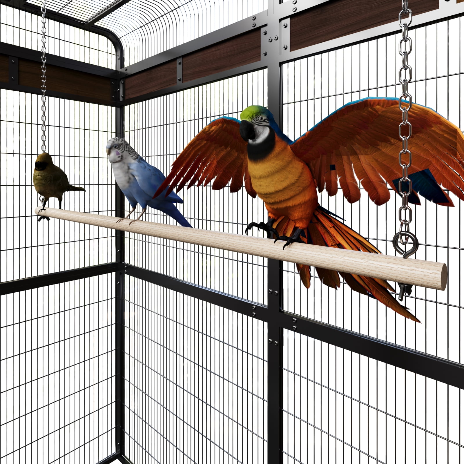 Walnest (69in) Large Birdcage Heavy Duty Bird Aviary with 2 Feeding Bowls& Feedable Door for Parrot Eagle Pigeon Hornbill