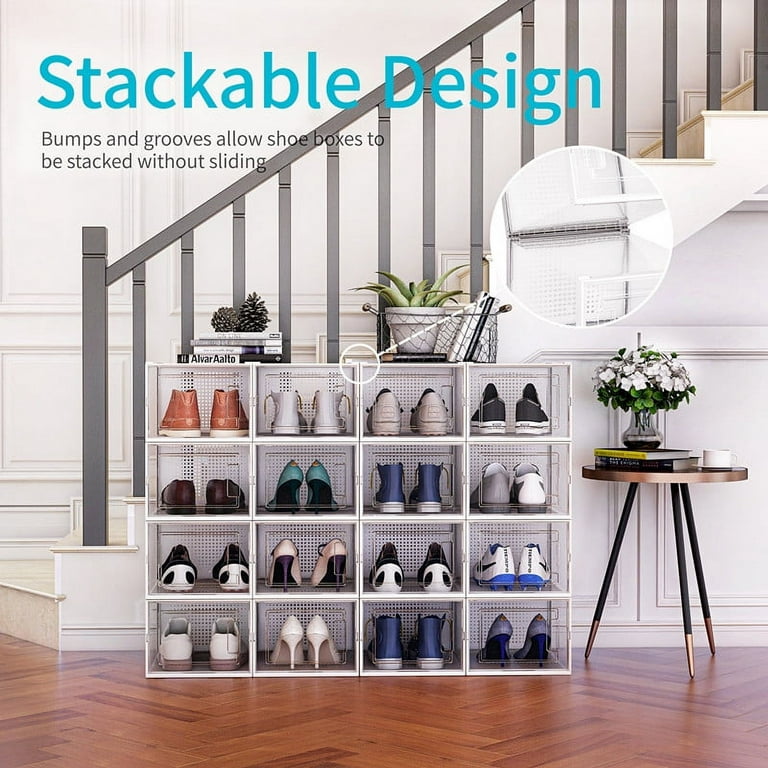 Plastic 6 Layer Shoe Rack - Stackable Shoe Storage Organizer For Bedroom  Entryway at Rs 210/piece, Plastic Shoes Rack in Surat