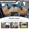 thumbnail image 3 of Uorisanigo Stretch RV Dinette Cushions Covers, Camper Cushion Covers Dinette Booth Seats Washable Cushion Slipcovers with Elastic Bottom Accessories for Pets,Yellow Aztec Geometric Printed, 3 of 7
