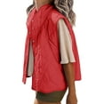 thumbnail image 6 of Women Cropped Lightweight Jacket Sleeveless Button Down Puffer Vest, 6 of 6