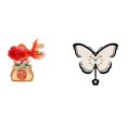 thumbnail image 1 of Reloj de pared acrílico con forma de mariposa koi, escultura Feng Shui, ideal para la oficina, el hogar, la entrada, , la habitación, 1 of 8