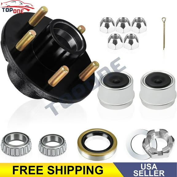 Trailer Hub Kits 5-4.5 Fits 1-1/16'' to 1-3/8" Axles 3500lb #84 Spindle