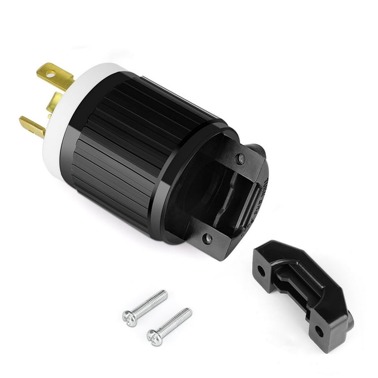 US Twists Lock Plug NEMA L6-30P 30A 250V 3-Draht Twists Lock Elektrischer  Steckverbinder für Generatoranschluss : : Baumarkt